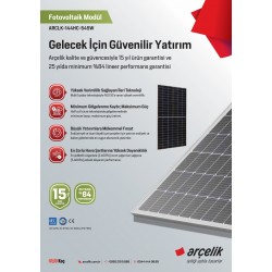 Arçelik 545 W 144 HC  Half-Cut Multi Busbar Monokristal Güneş Paneli 