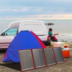 Taşınabilir Katlanabilir Monokristal Güneş Paneli 220Wp + Şarj Cihazı + Kablolar