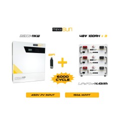 Mexx 11KW Inverter + 3x48V 100Ah Lityum Akü Off-Grid Hibrit Paketi